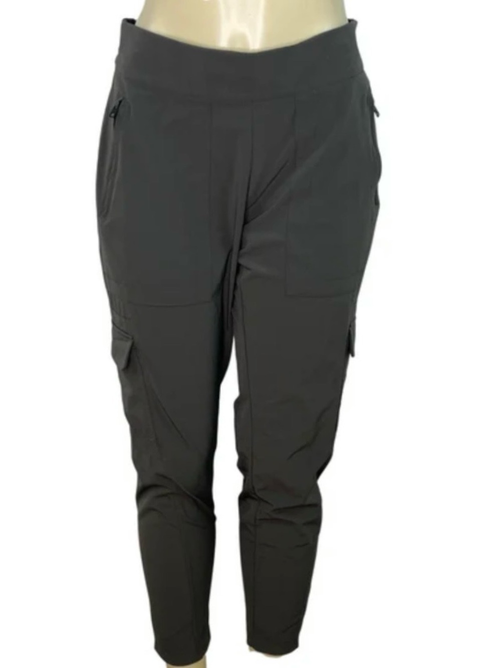 Athleta Chelsea Lightweight Cargo Travel Hiking Pants Olive Dark Green Size 8